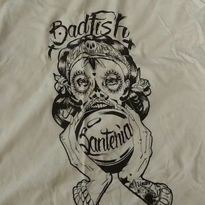Ladies White Badfish T-shirt